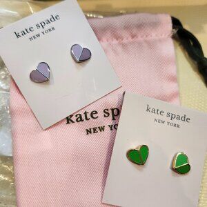 2 new Kate Spade heritage spade earrings